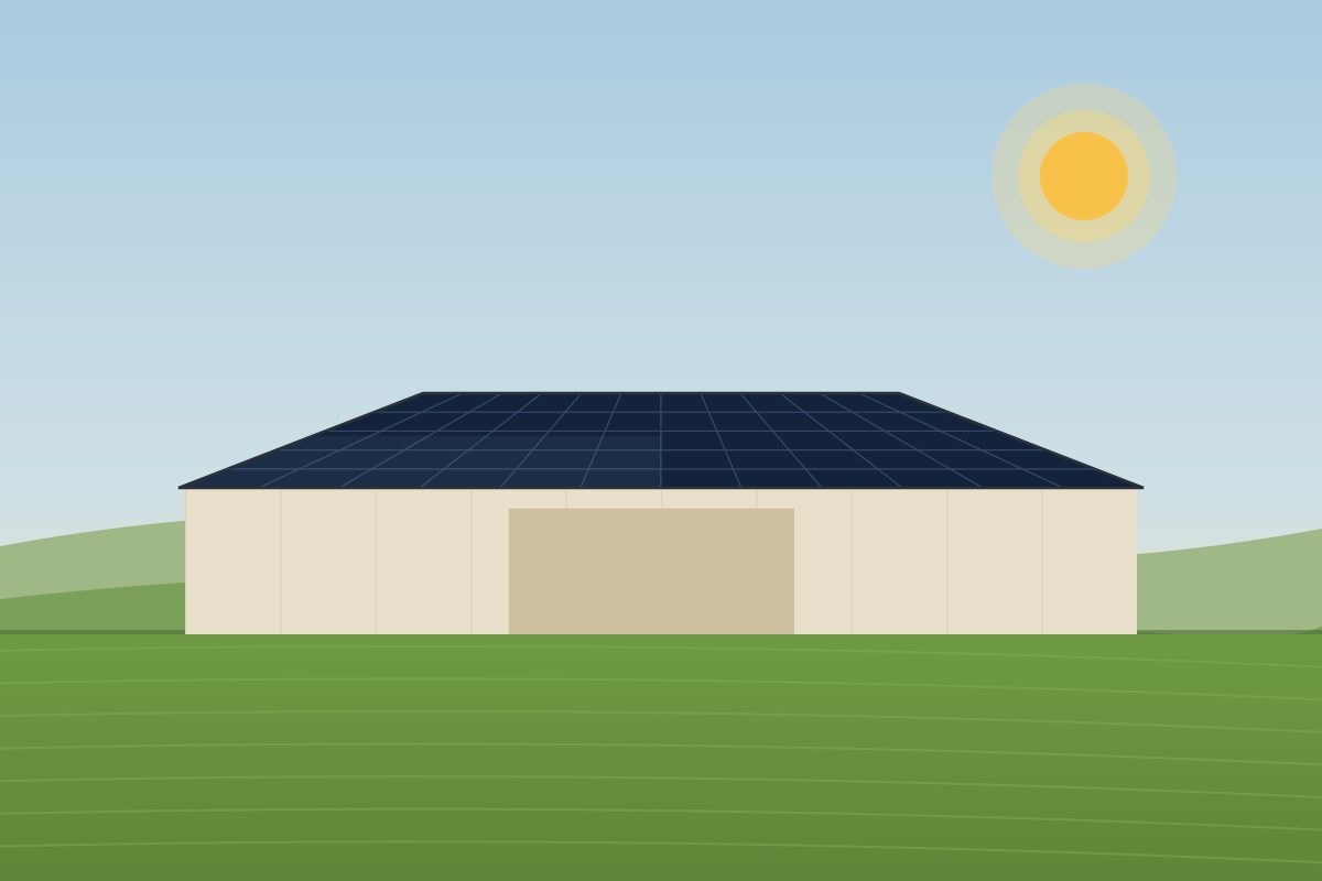 Solar panels on poultry & pig units