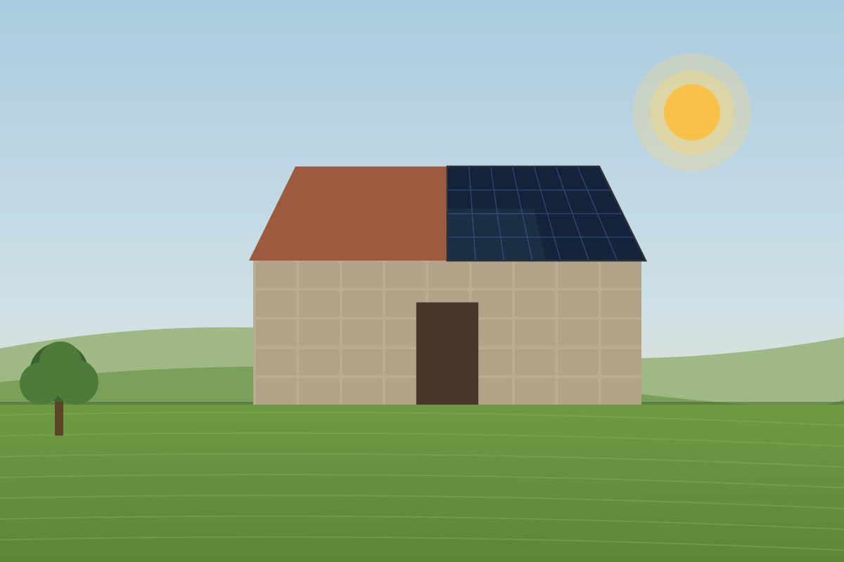 Solar panels on traditional & listed barns